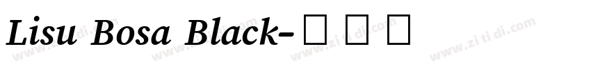 Lisu Bosa Black字体转换